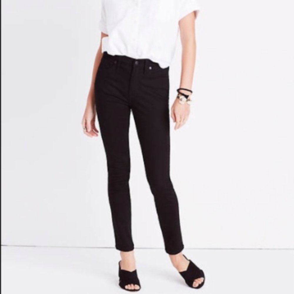 Madewell 9inch high rise skinny black jeans
